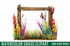 Watercolor Grass Clipart Product Image 1
