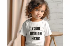Toddler Boys T-Shirt Mockup - Boho Kids Shirt Mockup JPG Product Image 1