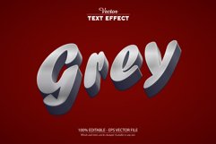 Silver text effect, editable grey text style Product Image 1