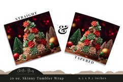 3D Western Christmas Tree Tumbler Wrap PNG Product Image 3