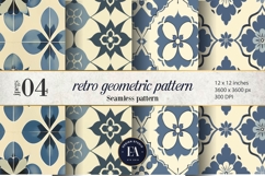 Retro Geometric Pattern | Vintage Geometric Texture Product Image 1