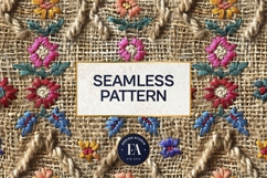Scandinavian Embroidery Pattern | Jute Floral Texture Product Image 3