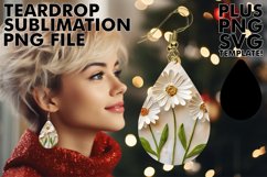 Shimmering Floral Sparkle Teardrop Earring Summer Joy Product Image 1
