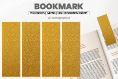 Gold Glitter Bookmark PNG, Bookmark Sublimation Product Image 1