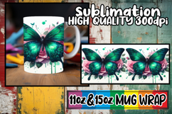 Beautiful day sublimation 11oz 15oz mug wrap, Butterfly Product Image 1