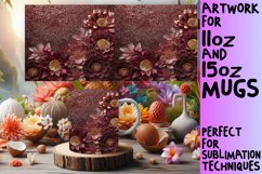 Leopard Bloom Glitter Mug Wrap Product Image 1