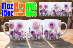 Floral Finesse Mug Wrap - Sublimate Elegance Product Image 1