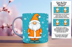 Holiday Gnome Mug Wrap 11oz 15oz Festive Design Product Image 1