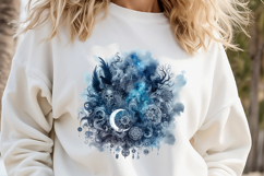 Horror blue Halloween night sky clipart t shirt design png Product Image 3
