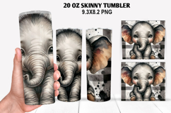 Elephant Skinny Tumbler 20oz Wrap Design, Animal Tumbler Wra Product Image 1