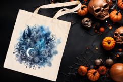 Horror blue Halloween night sky clipart t shirt design png Product Image 1