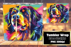 Playful Abstract Dog Pattern Wrap 20oz Sublimation Product Image 1
