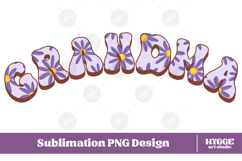 grandma Png Retro Flowers Mother&#039;s Day Floral Mom Sublimatio Product Image 1