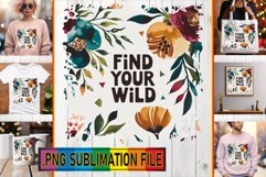 Unique Sublimation TSHIRT PNG, Flower Quote Product Image 1