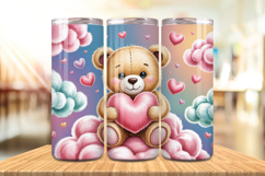 Valentine’s Day Teddy Bear Love Tumbler Wrap PNG Big Bundle Product Image 2