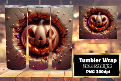 BEAUTY 20oz Tumbler PNG Wrap , 3D Pumpkin Product Image 1