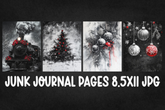 4 Christmas Digital Papers I Christmas Junk Journal Pages Product Image 1