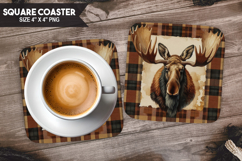 Cute Animals Square Coaster PNG Bundle, Digital Coaster Set Product Image 20