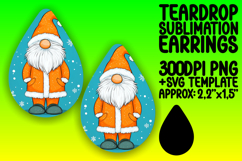 Whimsical Teardrop Design for DIY Earrings , Gnome Product Image 1