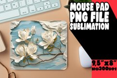 Sublimation 3D Flower Hole Mouse Pad Design PNG Product Image 1