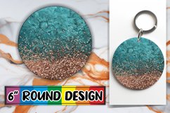 Vibrant Floral Sparkle Sublimation : Keychain, Coaster Product Image 1