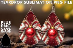 Cheerful Teardrop Earrings GIFT MAGIC, Christmas Bow Product Image 1