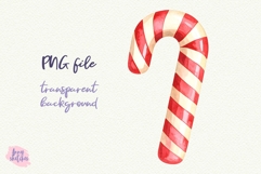Vintage Christmas Candy Cane Clipart Retro Christmas PNG Product Image 2
