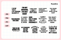 15 Funny Sarcastic Sayings SVG Bundle V1 Product Image 3