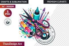 Girly Back to School teacher classroom suply PNG Clipart Product Image 1