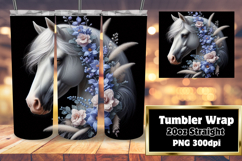 BEAUTY 20oz Tumbler Template for DIY , Horse Product Image 1