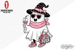 Valentine Ghost Sublimation Clipart - High Quality Design Product Image 1