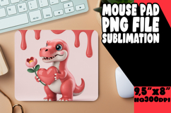 Whimsical Mouse Mat Sublimation, Cute Dino Product Image 1