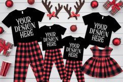 Christmas Family Matching Group Flat Lay T-Shirt Mockups Product Image 1
