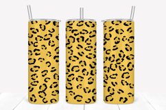 Apricot Leopard Print 20oz Skinny Tumbler Sublimation Product Image 1