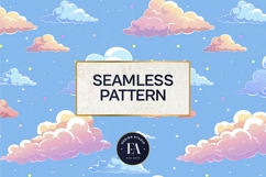 Pastel Cloud Pattern | Dreamy Sky Digital Paper Product Image 3
