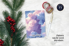 Pastel Cloud Pattern | Dreamy Sky Digital Paper Product Image 4