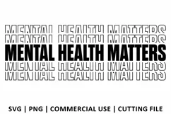 Mental Health Matters SVG | Stacked SVG Product Image 2