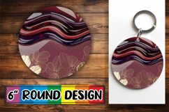 Heartfelt Circle Keychain Sublimation, Pattern Product Image 1