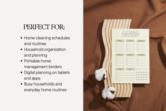 Weekly Cleaning Checklist Printable - Home Cleaning Planner Product Image 4