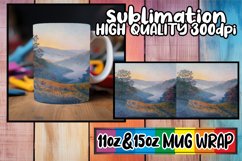 Vibrant Landscapes 20oz Tumbler Wrap Sublimation Art Product Image 1