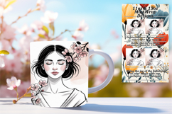 Radiant 11oz Mug Wrap Png Template , Beauty Woman Product Image 1