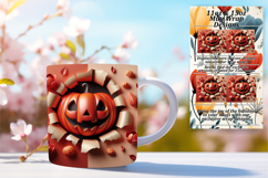 ELEGANT 11oz Mug Wrap PNG Design , 3D Pumpkin Product Image 1