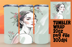 FRESH 20oz Tumbler PNG Design , Beauty Woman Product Image 1