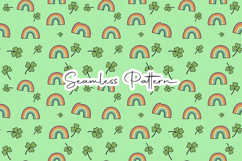 Artistic Rainbow Shamrock Toss Pattern - Leprechaun &amp; Clover Product Image 1