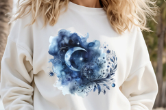 Horror blue Halloween night sky clipart t shirt design png Product Image 1