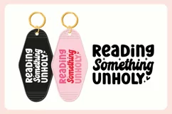 Spicy Book Lover Motel Keychain SVG - Unholy Product Image 3