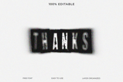 Retro Repeating Outline Text Effect Photoshop PSD Product Image 1