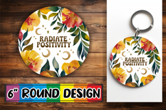 Circle of Love Keychain PNG, Flower Quote Product Image 1