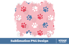American 4th of July Cat Dog Paw Background Png DTF Bundle Product Image 5