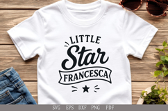 Little Star Francesca SVG Personalized Name Design for Gifts Product Image 6